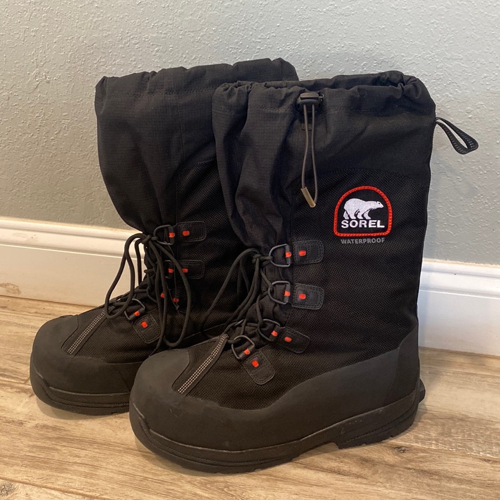 Sorel Glacier XT Insulated Waterproof Winter Snow Boots Black Men’s size 11